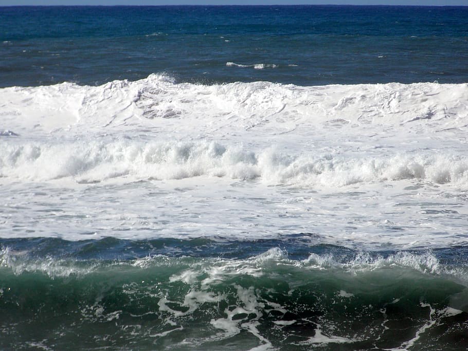sea, wave, spray, ocean, atlantic, meerschaum, water staining HD wallpaper