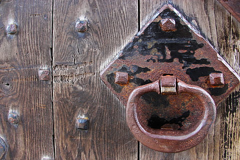 Door, Knocker, Metal, Handle, Antique, old, ancient, entrance HD wallpaper