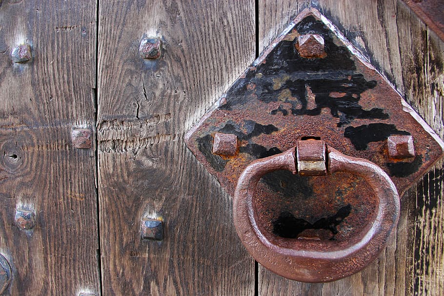 Door, Knocker, Metal, Handle, Antique, old, ancient, entrance HD wallpaper