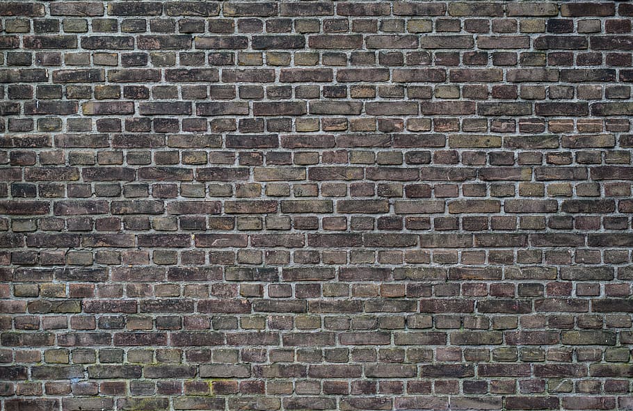 black and brown brick wall, old, dark, brick wall background, HD wallpaper