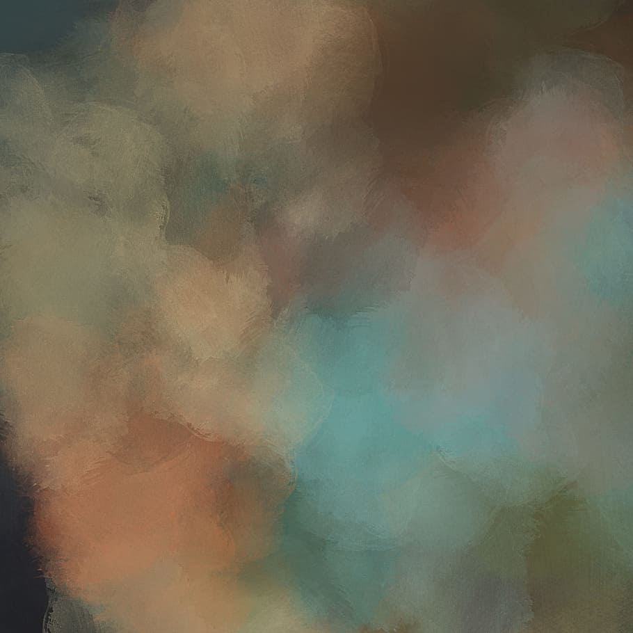 brown and teal abstract painting, background, abstract, art, design, HD wallpaper