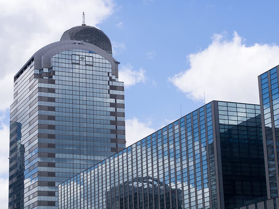 sky, building, bill, landscape, reflection, building exterior HD wallpaper
