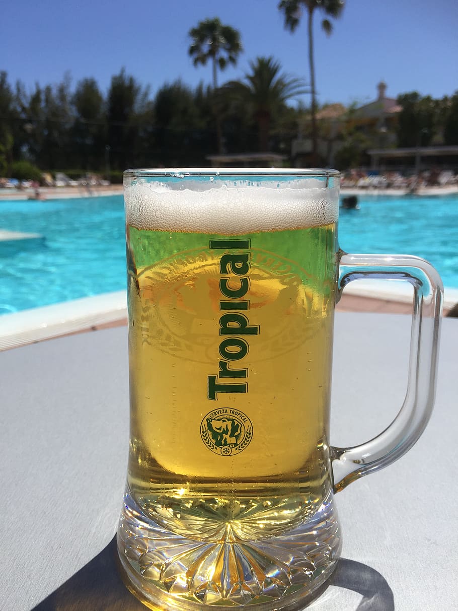 beer, gran canaria, maspalomas, swimming pool, relax, vacation