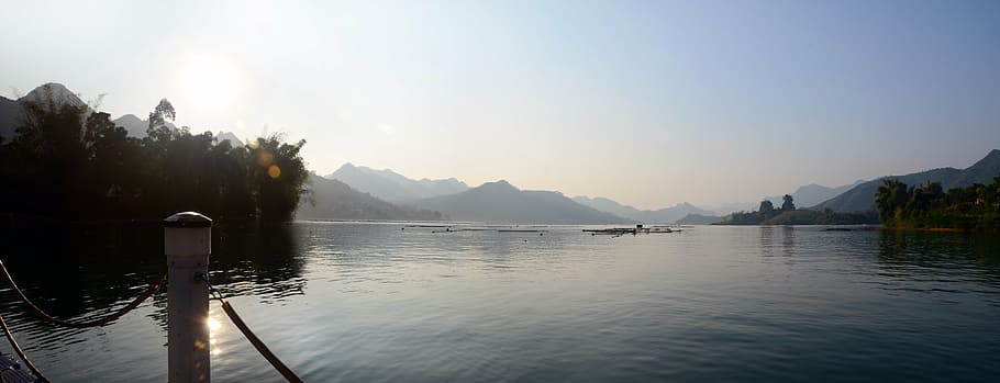 lake, bama, the scenery, mountain, water, sky, nature, scenics - nature HD wallpaper