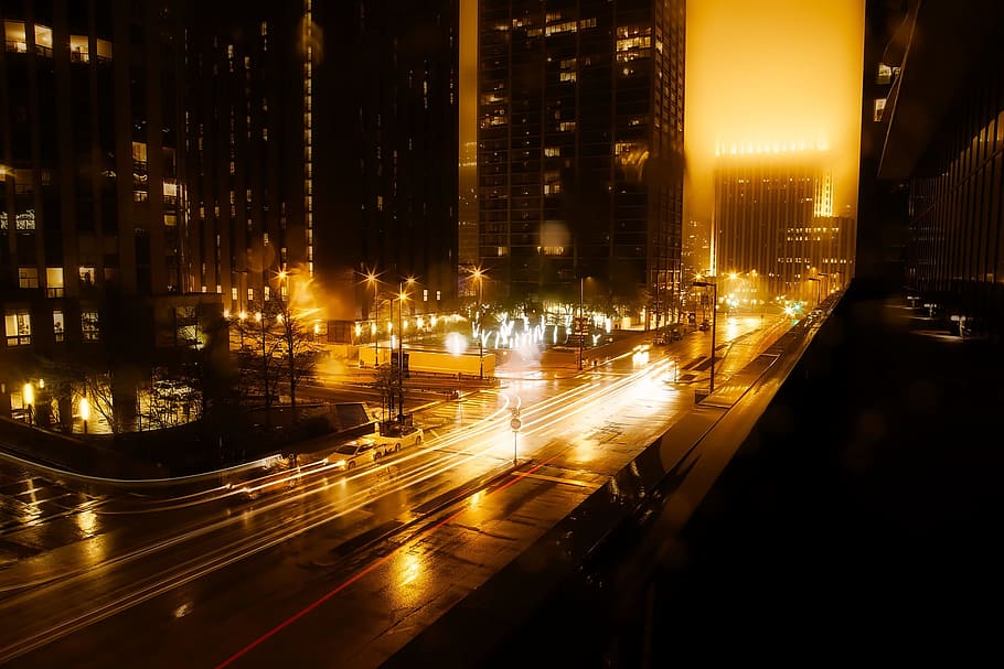 city, road, traffic, vehicles, architecture, blur, buildings HD wallpaper
