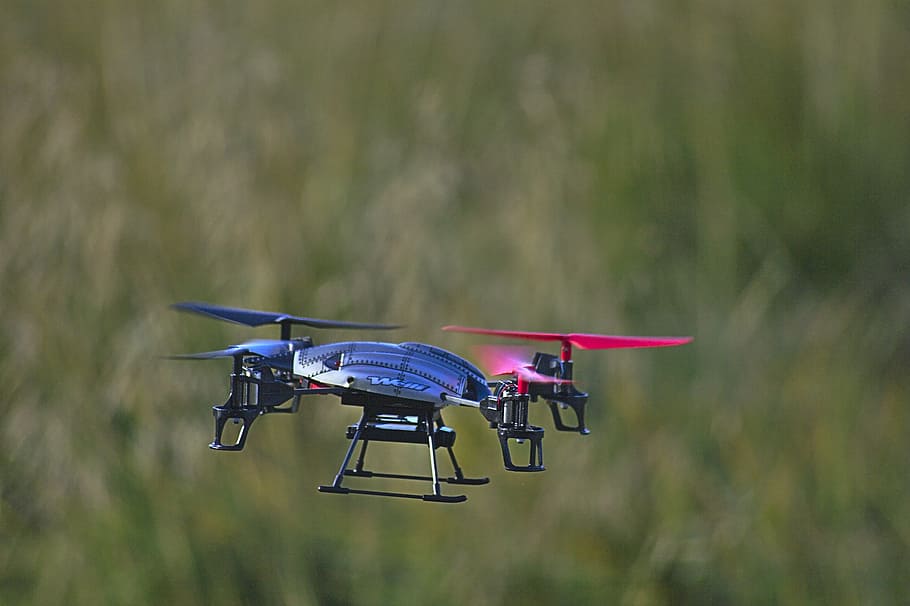 selective focus photography of quadcopter, drone, flying, technology HD wallpaper