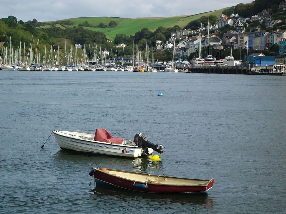 dartmouth, river, boats, devon, landscape, scenery, kingswear HD wallpaper
