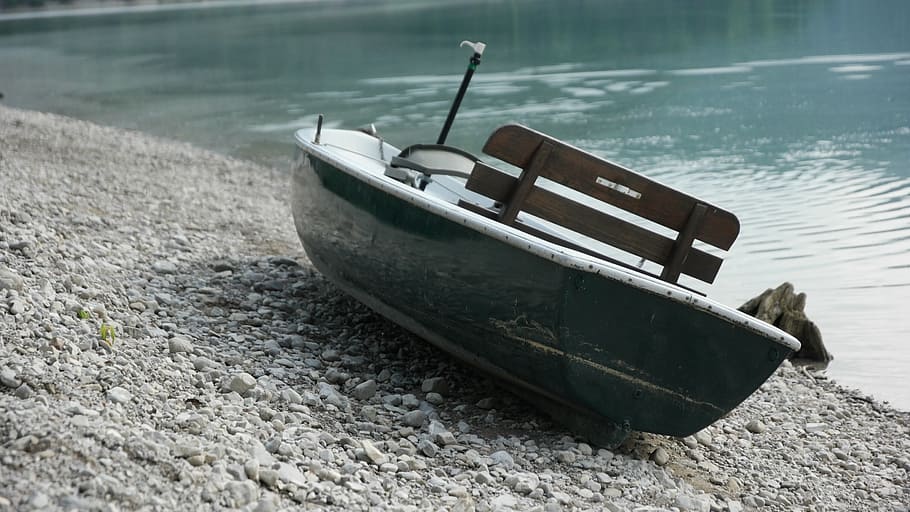 boot, bank, lake, water, beach, rowing boat, holiday, wood, HD wallpaper