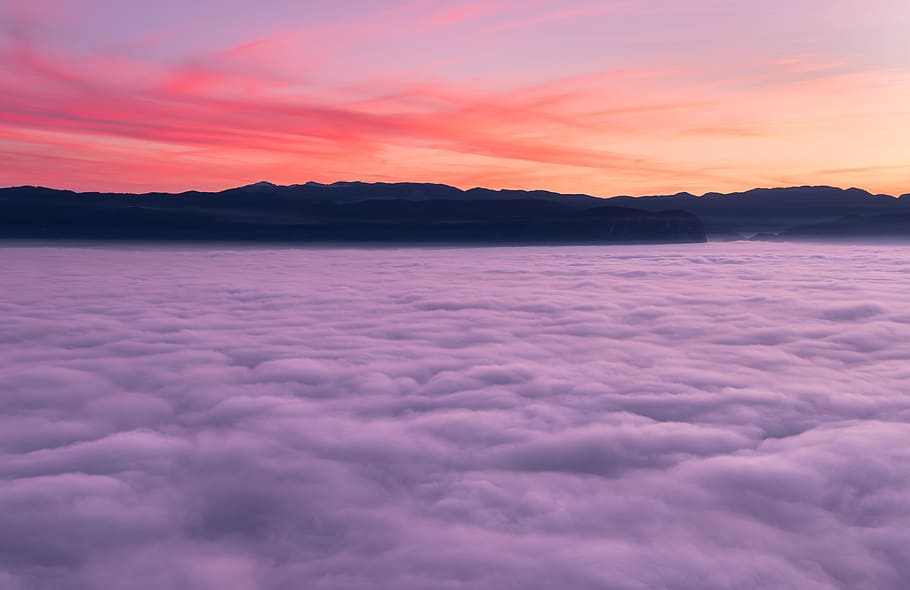 dawn, landscape, nature, sky, background, beautiful, clouds, cloudscape HD wallpaper