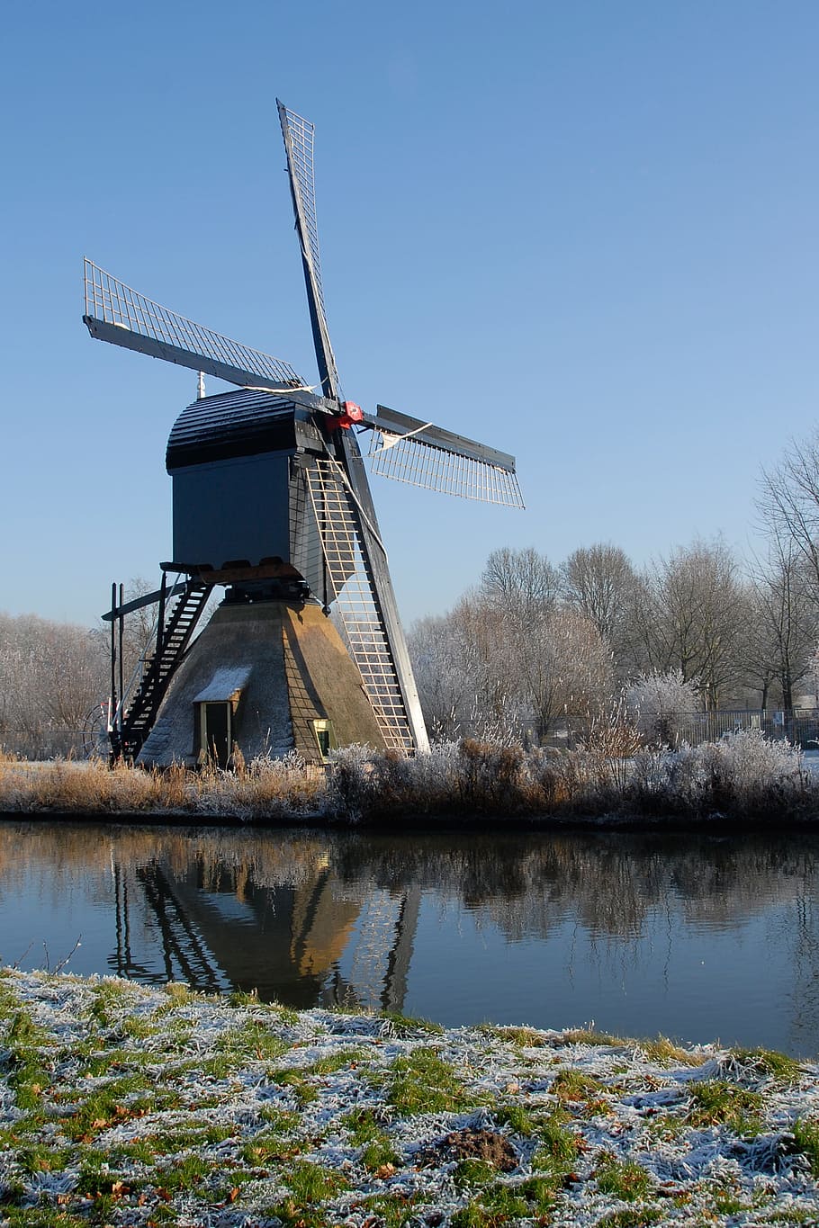 Mill, Snow, Ripe, Winter, wind power, alternative energy, environmental conservation HD wallpaper