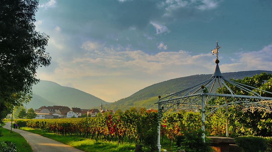 landscape, nature, mountains, sky, landscape water, palatinate HD wallpaper