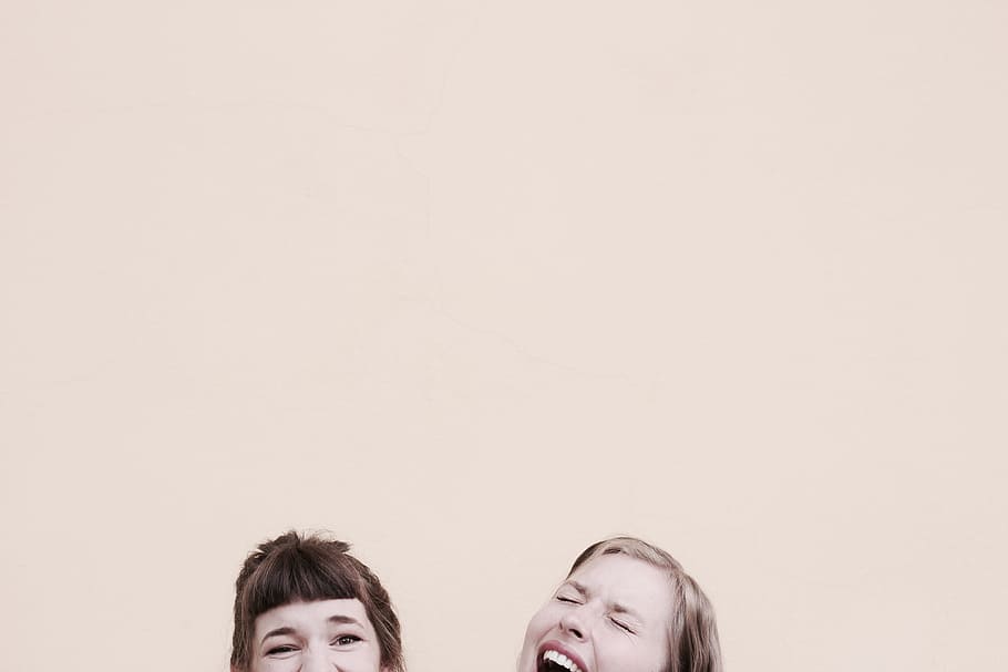 photo of two women laughing together, image Technique, adult HD wallpaper