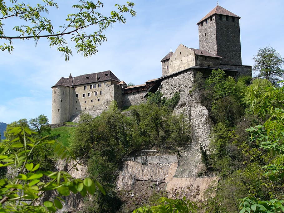 castle, meran, south tyrol, fortress, italy, architecture, built structure
