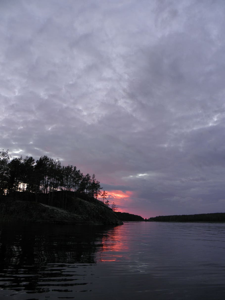 finnish, saimaa, sunset, savonlinna, lake, sky, summer, holiday HD wallpaper