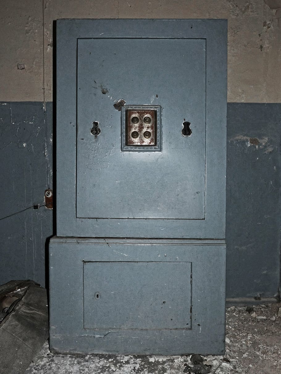 safety deposit box, old, abandoned, antiques, door, entrance, HD wallpaper