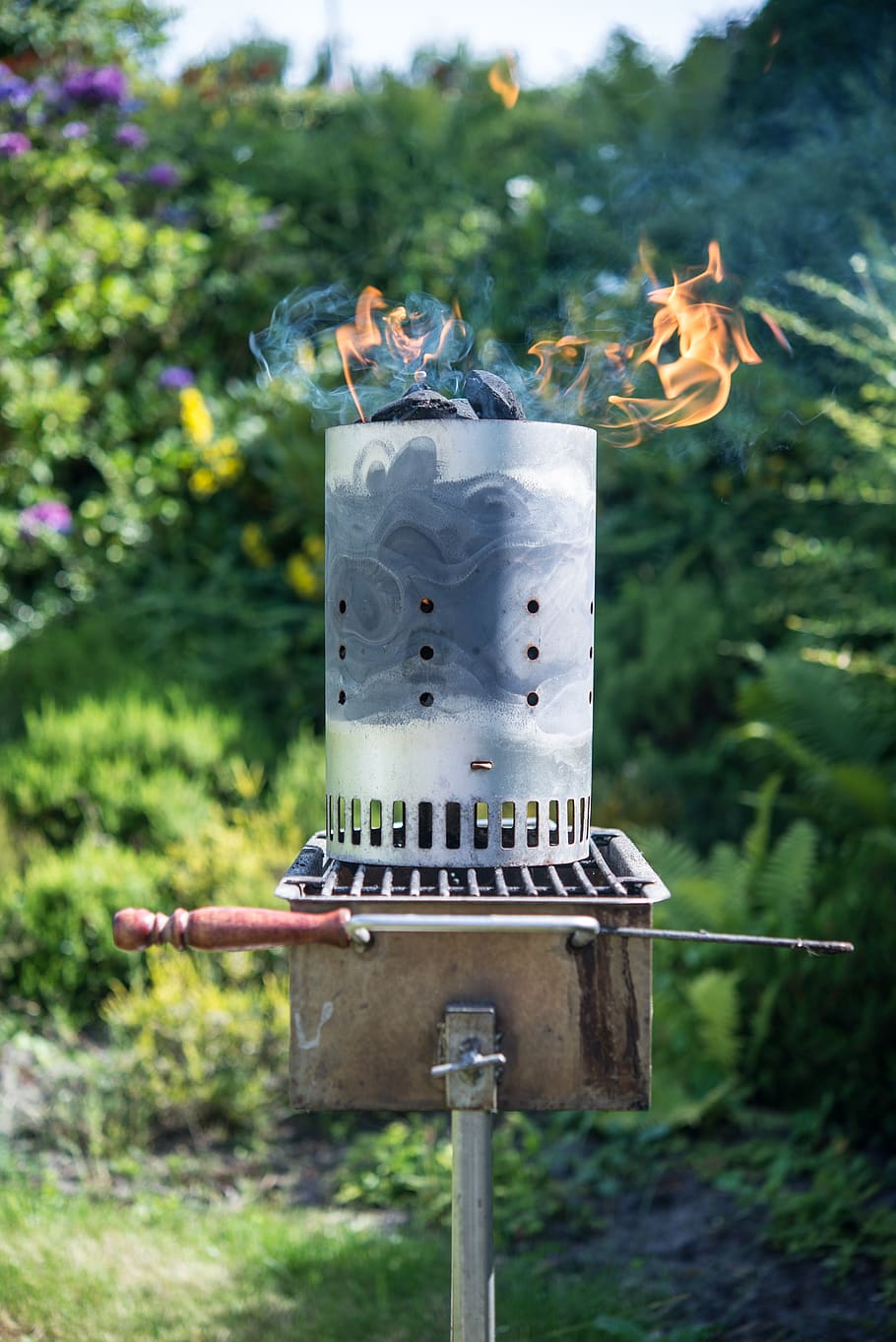 firestarter, barbecue, coal, glow, grill, flame, charcoal, fireplace HD wallpaper