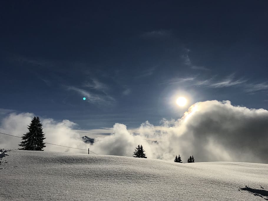 snow, landscape, winter, nature, sky, cold temperature, environment HD wallpaper