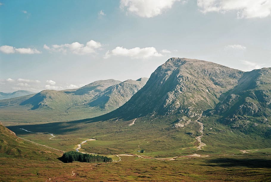 mountain, highland, cloud, sky, summit, ridge, landscape, view HD wallpaper