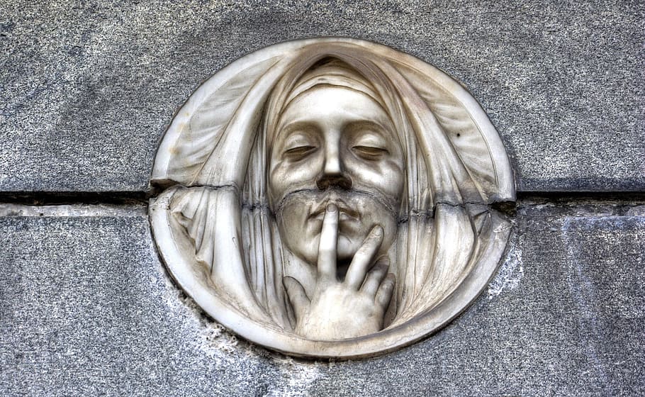 woman's embossed wall portrait, Buenos Aires, Argentina, Cemetery, HD wallpaper