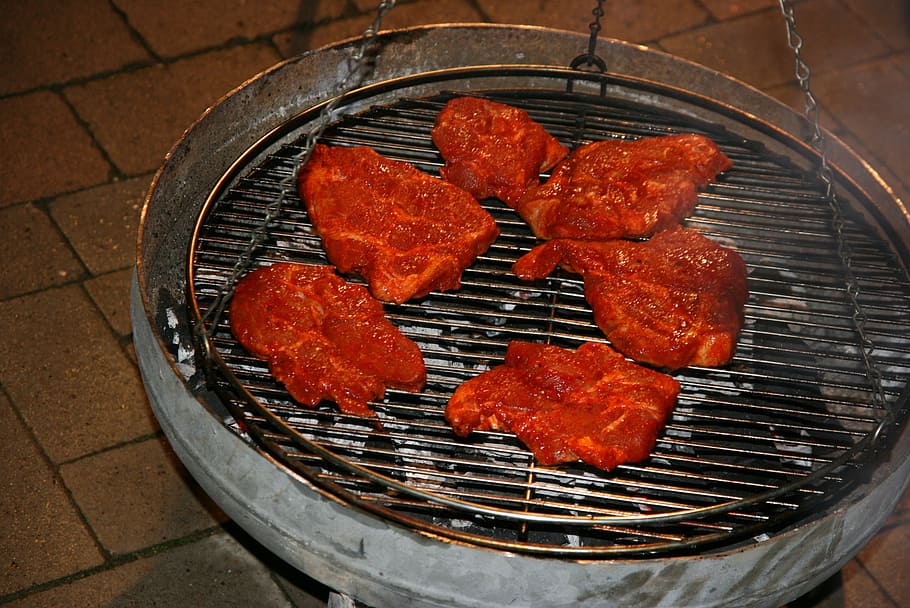 grill, meat, barbecue, steaks, grilled, tasty, food, beef, summer HD wallpaper