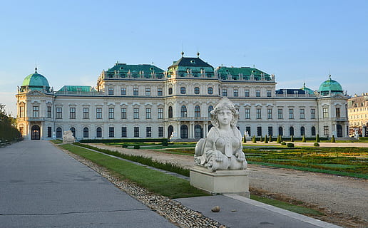 Belvedere, Castle, Sphinx, Baroque, vienna, upper belvedere HD wallpaper