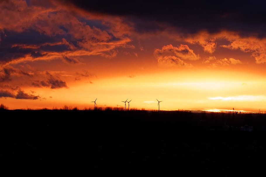 sunset, clouds, sky, landscape, mood, evening, rest, afterglow HD wallpaper