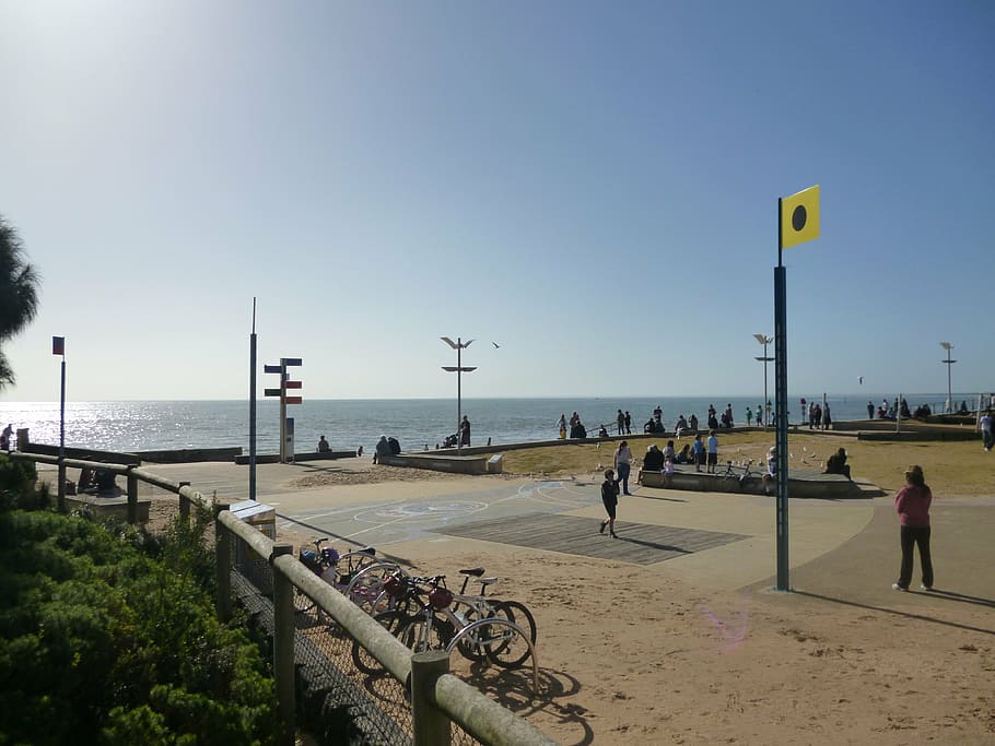 frankston, beach, melbourne, australia, spring, pier, water HD wallpaper