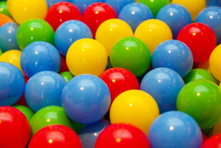 assorted-color balls, background, play balls, colorful, fun, joy