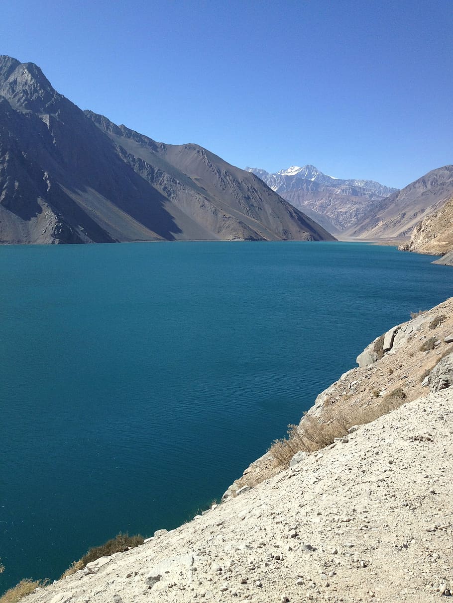 mountain, water, landscape, embase, plaster, chile, scenics - nature HD wallpaper
