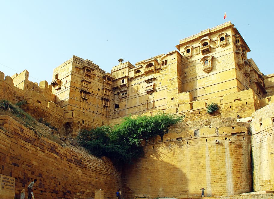 india, rajasthan, jaisalmer, fort, yellow sandstone, uptown, HD wallpaper