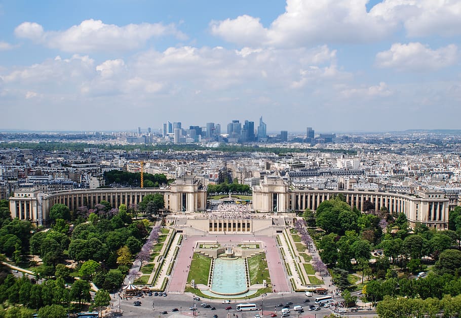 paris, top, skyline, france, architecture, landmark, tower HD wallpaper