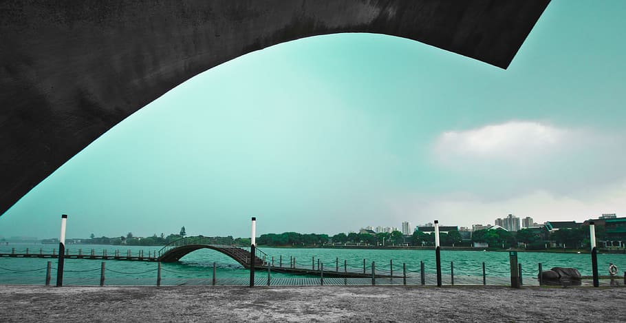 suzhou, jinji lake, sky, trestle, leisure, the scenery, cyan, HD wallpaper