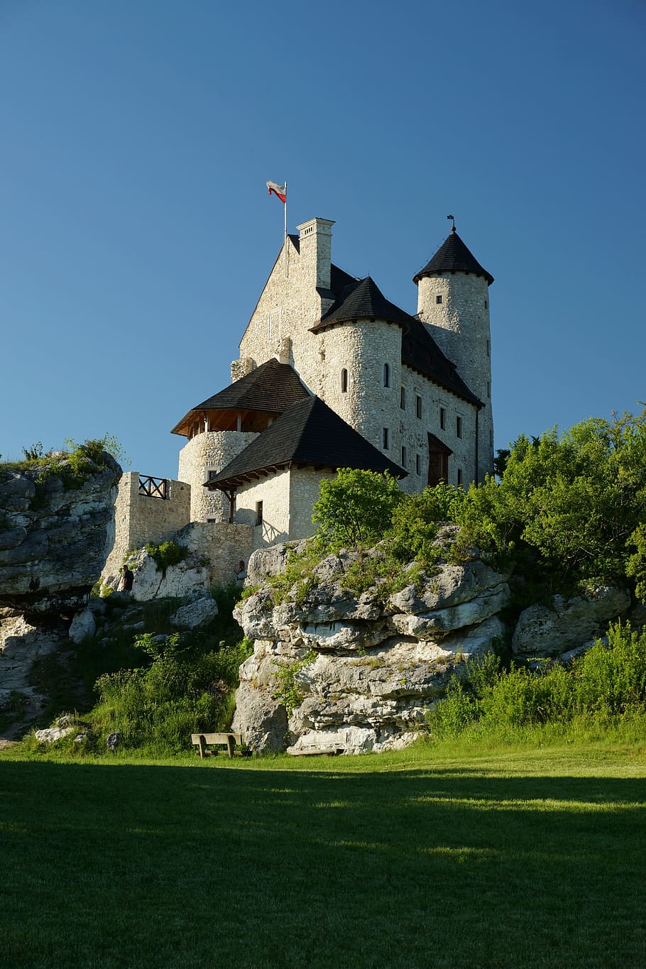 Bobolice Castle, Jura, jura krakowsko-czestochowa, poland, landscape, HD wallpaper