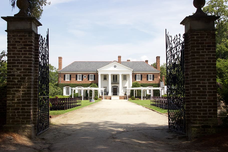 architecture, house, old, travel, building, boone hall plantation