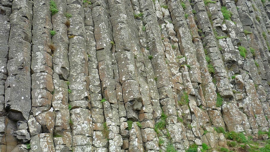 basalt, causeway, columns, northern, ireland, antrim, hexagonal, HD wallpaper