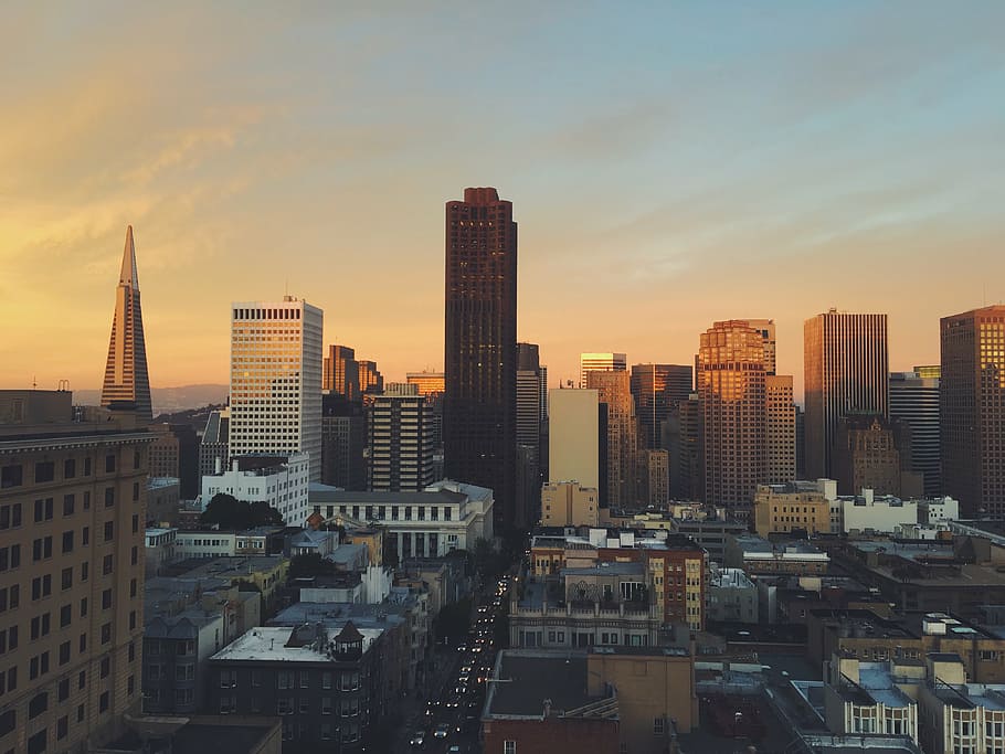 landscape photo of high rise building, architecture, infrastructure HD wallpaper