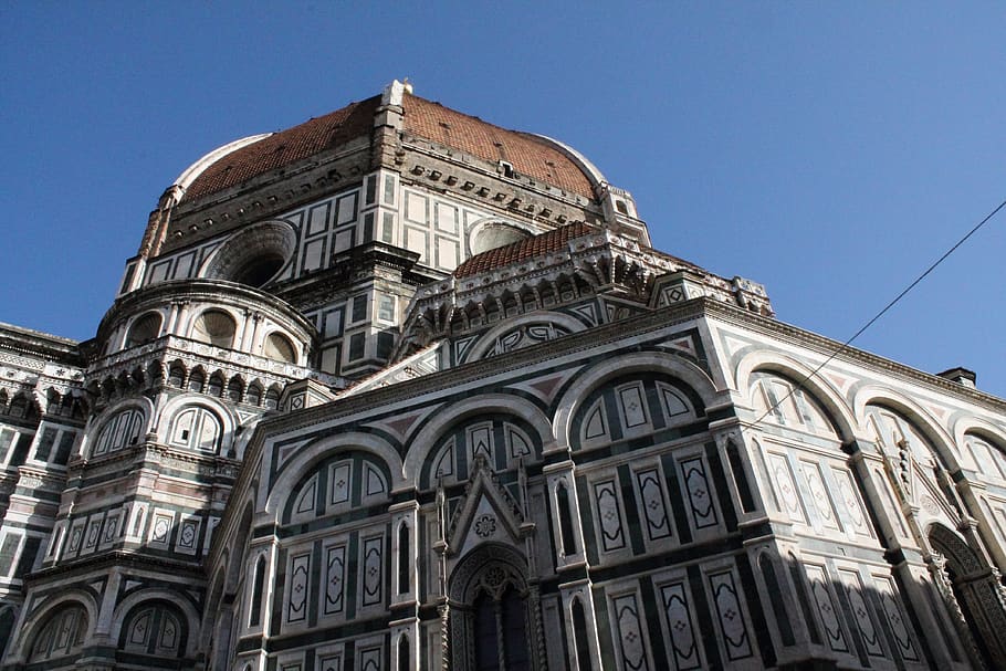 dome, duomo, florence, low angle view, architecture, built structure HD wallpaper
