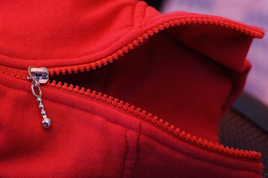 zip, red, coarse, jacket, open, textile, clothing, fashion HD wallpaper