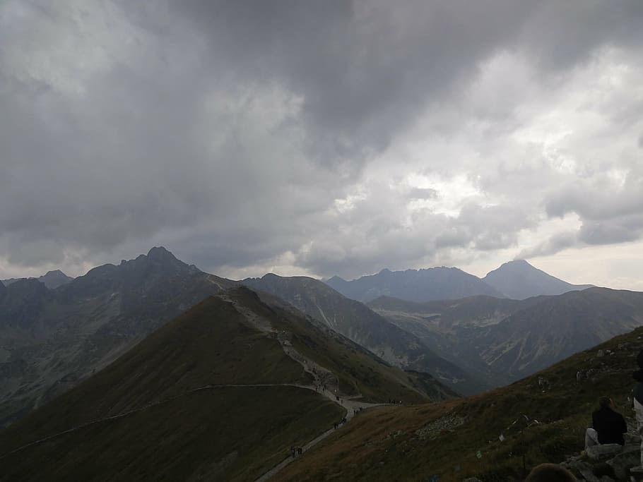 clouds, mountains, tatry, landscape, sky, nature, view, top view HD wallpaper