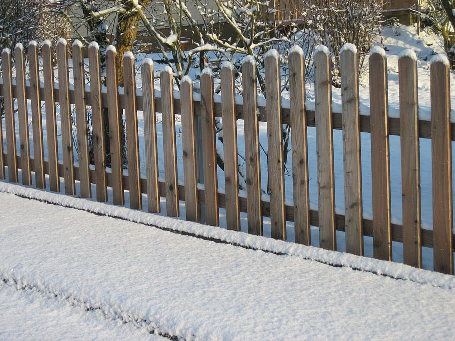 Fence, Snow, Winter, Cold, Wood, Snowy, frost, white, winter magic HD wallpaper