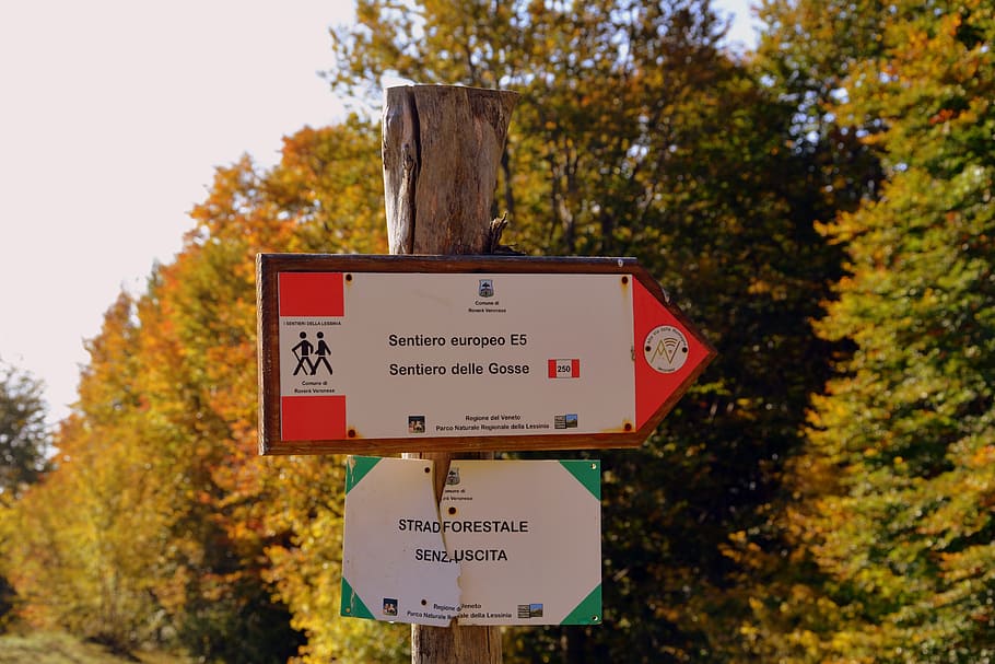 indications, excursion, trail, mountain, the european path HD wallpaper