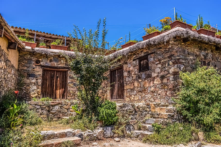 cyprus, fikardou, village, medieval, unesco world heritage, HD wallpaper