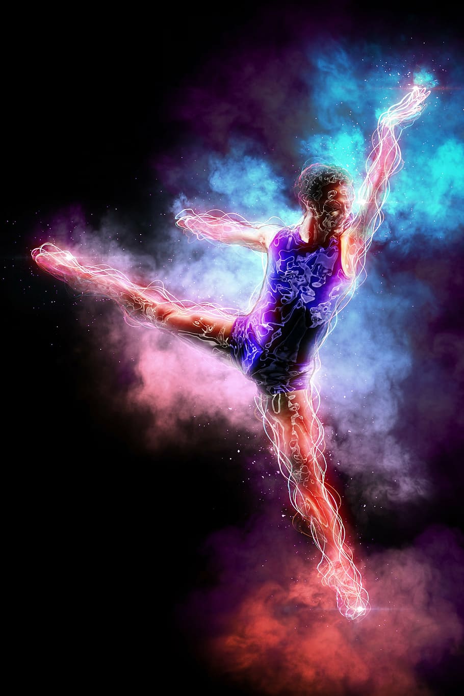 dancing man illustration, ballet, dancer, graceful, artistic