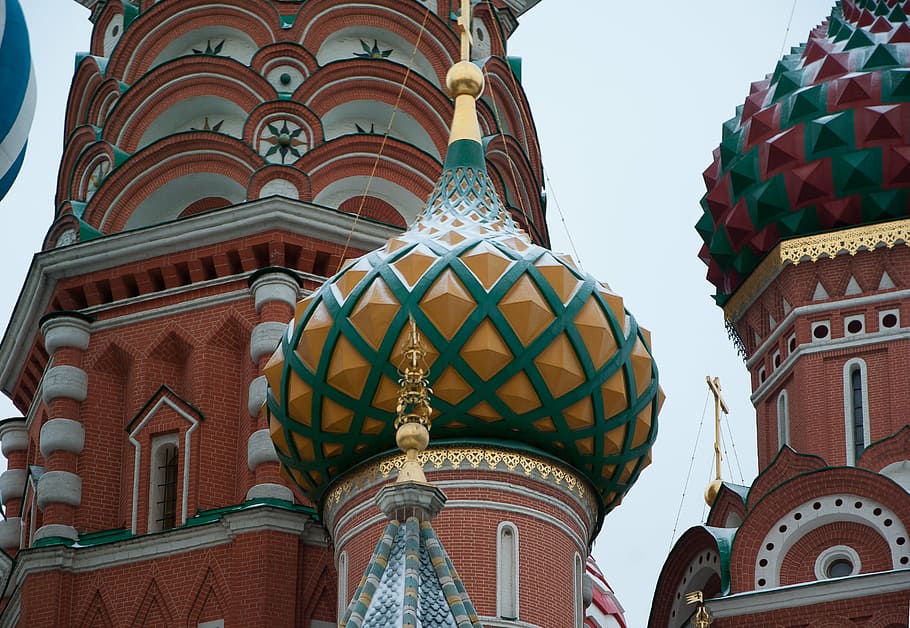 moscow, red square, dome, bulbs, saint basil's cathedral, architecture HD wallpaper