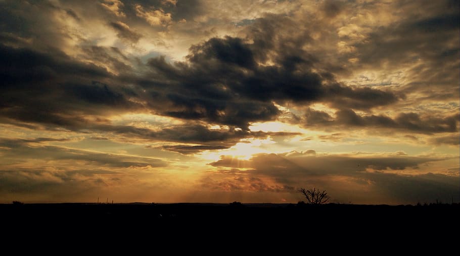 olkusz, poland, landscape, sunset, clouds, evening, sky, cloud - sky HD wallpaper