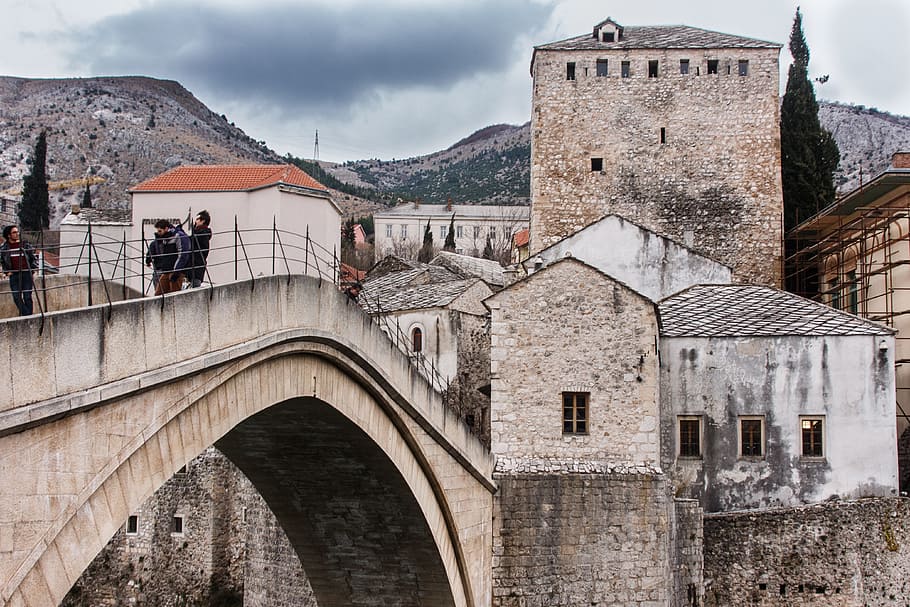 mostar, bridge, travel, bosnia, herzegovina, stari, ancient