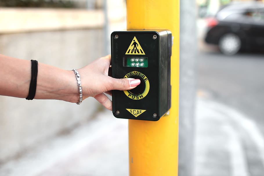 crosswalk, intersection, street, road, city, urban, hand, human hand HD wallpaper