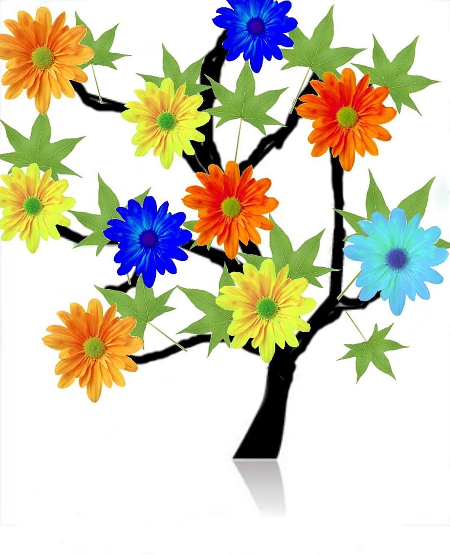 tree, flowers, assembly, flowering plant, freshness, vulnerability HD wallpaper