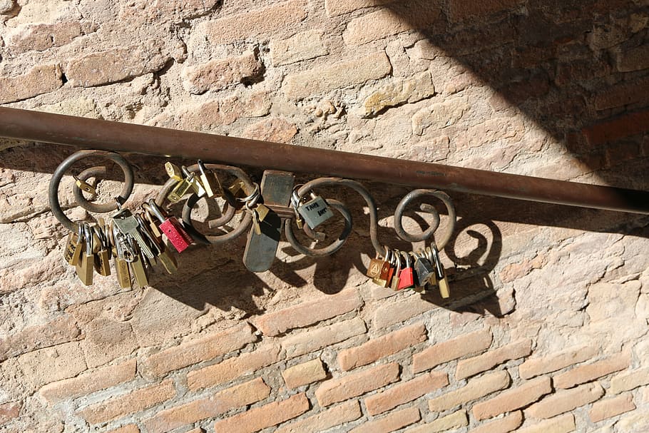lock, key, hook, architecture, built structure, padlock, wall - building feature HD wallpaper