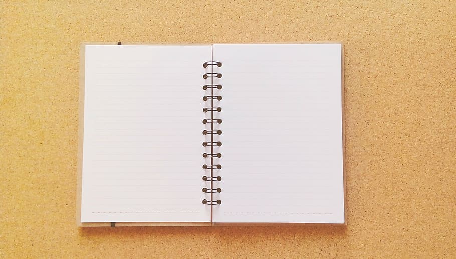 white spiral notebook, notes, diary, to write, card, writing HD wallpaper
